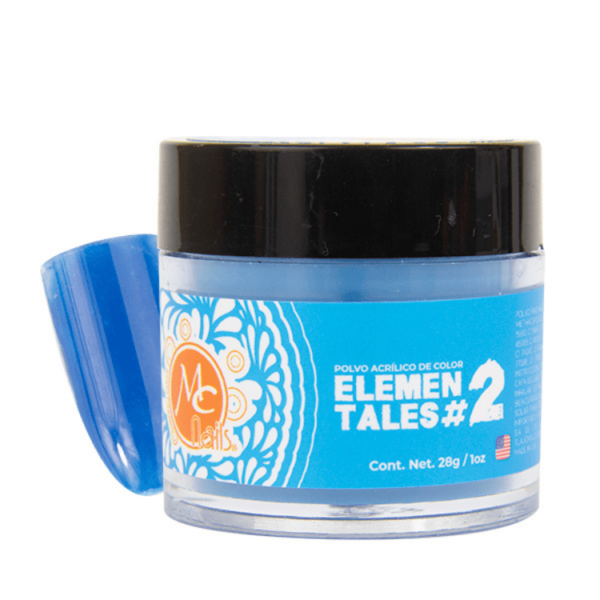 Polvo acrílico ELEMENTALES #2 (AZUL) 1oz