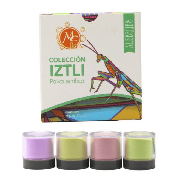 Caja de Polvo Acrilico Alebrijes IZTLI  4 pz
