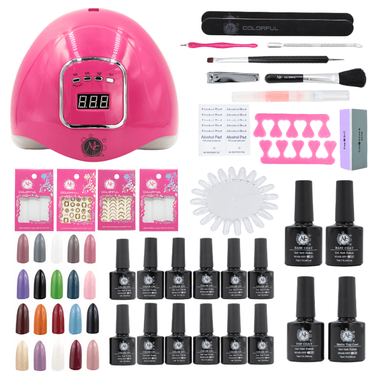COLORFUL KIT GEL NAIL EMERALD Little Rose 52pz