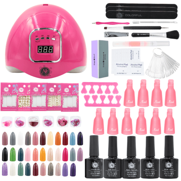COLORFUL KIT GEL NAIL DIAMOND Little Rose 94pz