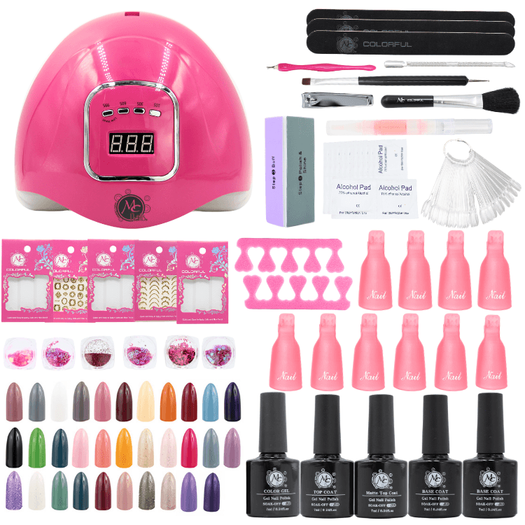 COLORFUL KIT GEL NAIL DIAMOND Little Rose 94pz